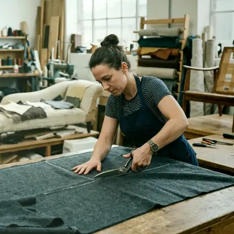 Ton Schwad – Materialauswahl in der Werkstatt